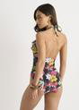 Multi Gini London Multi Tropical Ruffle Front Swimsuit, Image 2 of 4