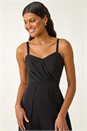 Black Pleated Strappy Jumpsuit, Image 4 of 5