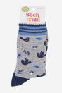 Grey Blackbirds Leaves Bamboo Socks -Grey, Image 4 of 4