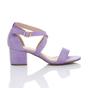 Lilac AJVANI Lilac Mid Block Heel Crossed Straps Sandals, Image 2 of 5