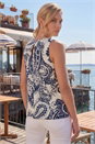 Navy  Paisley Print Shell Top, Image 3 of 4