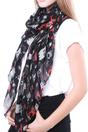Black Owl Lightweight Scarf, Image 2 of 2