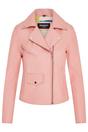 Light Pink Infinity Leather Light Pink Classic Brando Biker Leather Jacket, Image 2 of 8