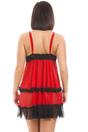 Red Sheer Babydoll With Thong, Image 2 of 6