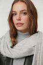 Light Grey Soft Brushed Tassel Scarf, Image 3 of 3
