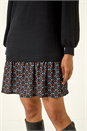 Black Geometric Mix Print Mini Dress, Image 5 of 5