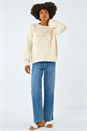 Ivory  Faux Pearl Bow Knit Crew Jumper, Image 2 of 5