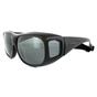 Black Polaroid Black Suncovers Wrap Black Grey Polarized Sunglasses, Image 2 of 4