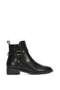 Black XY LONDON Black 'Mollie' Ankle Boots Buckle Strap Low Heel Chelsea, Image 1 of 7