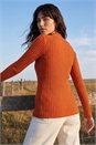 Rust Cable Rib Knit Jumper, Image 3 of 4