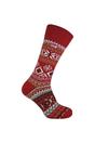 Red 1 Pack Vintage Nordic Thermal Thick Wool Blend Socks, Image 1 of 5