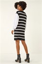 Black Striped Shirt Knit Dress, Image 3 of 5