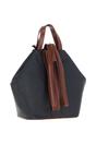 Black 'Lydia' Convertible Real Leather Tote Backpack, Image 3 of 5