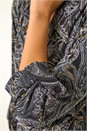 Ochre Textured Paisley Print Stretch Blouse, Image 5 of 5