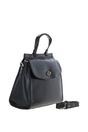Black Large Real Leather Grab Bag, Image 4 of 4