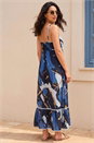 Blue Dusk Abstract Ric Rac Maxi Dress, Image 3 of 4