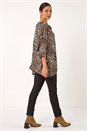 Natural  Snit Animal Print Top, Image 3 of 7