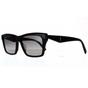 Black Saint Laurent Black Rectangle Unisex Shiny Black Grey Gradient Sunglasses, Image 2 of 4