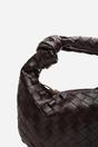 Dark Brown Aura Classic Woven Hobo Bag, Image 4 of 6