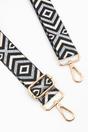 Grey Aztec Woven Bag Strap, Image 2 of 4