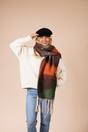 Multi Chunky Scarf With Tassels, Image 3 of 5