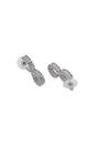 Silver Lustrous Bow Stud Earrings, Image 3 of 5