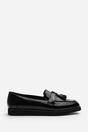 Black 'Lucy' Tasselled Slip On School Loafer, Image 2 of 5