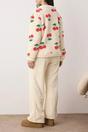 Multi Cherry Print Wellsoft Knit 2 Piece Pyjama Set, Image 2 of 3