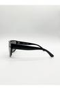 Black Smoke Shield Sunglasses In Black, Image 3 of 4