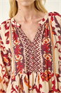 Stone Floral Border Print Maxi Dress , Image 5 of 5