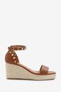 Tan 'Sawyer' Wedge Sandals With Gladiator Ankle Strap, Image 2 of 6