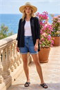 Black Relaxed Smart Stretch Shirt, Image 2 of 4