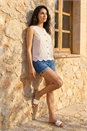 White Dusk Broderie Button Up Blouse, Image 2 of 4