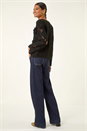 Black Crochet Floral Knit Jumper, Image 3 of 5