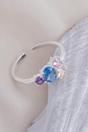 Multi Sterling Silver Colourful CZ One Size Ring, Image 2 of 4