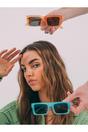 Mint Square Matte Crystal Frame Sunglasses, Image 2 of 6