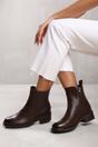 Dark Brown 'Serna' Ankle Boot With Elastic Panel, Image 4 of 4