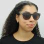 Brown Cat Eye Dark Havana Brown Gradient Sunglasses, Image 5 of 6