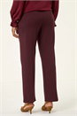 Wine Straight Leg Ponte Trouser, Image 3 of 5