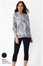 Light Blue  Floral Oversized Shirt , Image 5 of 7
