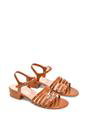 Brown 'Katie' Low Heel Open Toe Sandals With Ankle Strap, Image 5 of 5