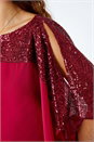 Port Sequin Embellished Chiffon Overlay Top, Image 5 of 5