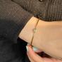Gold 18ct Gold Plated Aquamarine March Birthstone Bangle, Image 3 of 5