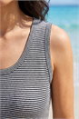Black Dusk Stripe Jersey Vest, Image 4 of 4