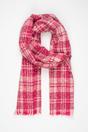 Fuchsia Sarta Fuchsia Tartan Check Lightweight Scarf, Image 1 of 1