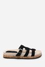 Black Where's That From Black Bambi Multi Strap Footbed Sandal, Image 3 of 6