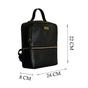 Black 'ELLA' Pebble Grain Mini Real Leather Backpack, Image 5 of 5
