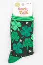 Green Irish Shamrock Bamboo Socks, Image 4 of 4
