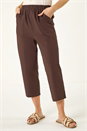 Chocolate Petite Bengaline Cropped Trouser, Image 4 of 5