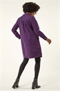 Purple Corduroy Tunic Shirt Dress, Image 3 of 5